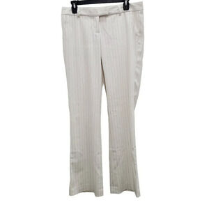 Guess Women's Vintage White Dashed Pinstripe Stretch Low‎ Rise Trousers Size 28